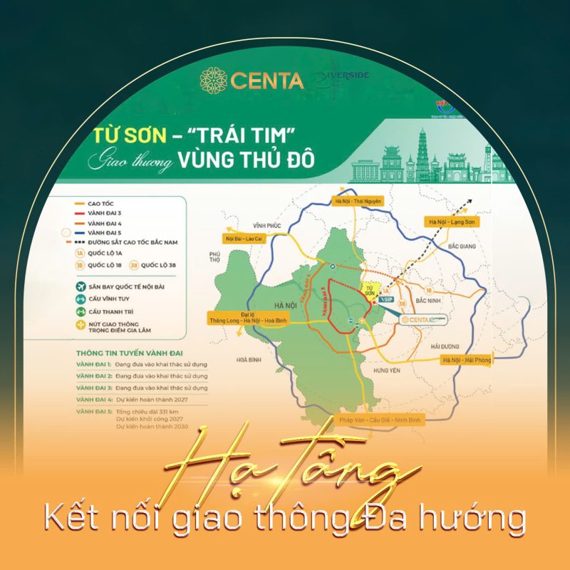 Centa Riverside còn hưởng lợi từ hệ thống hạ tầng giao thông đồng bộ và hiện đại