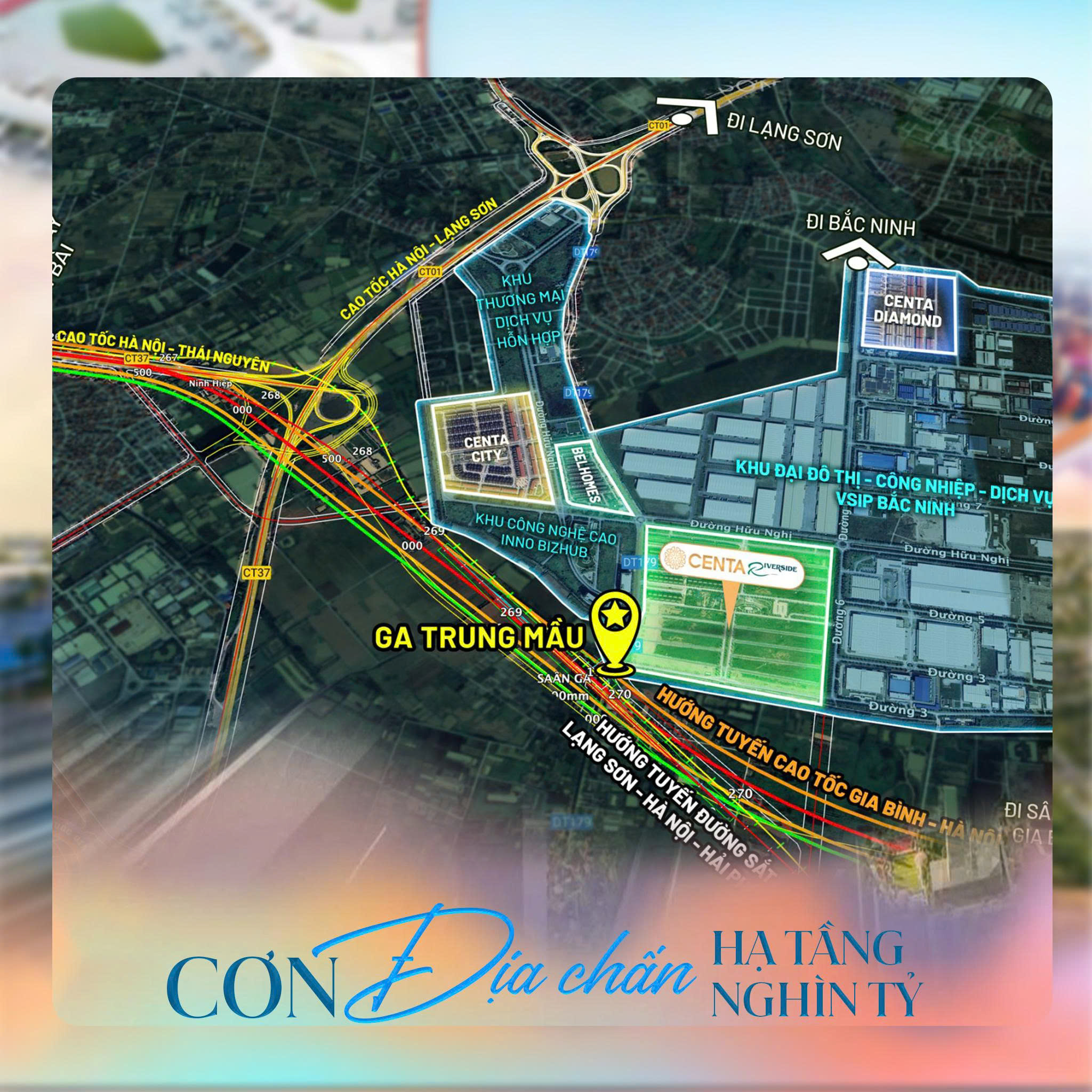 Centa Riverside liền kề khu CNC lớn nhất miền Bắc - gần ga Metro- kết nối Hà Nội