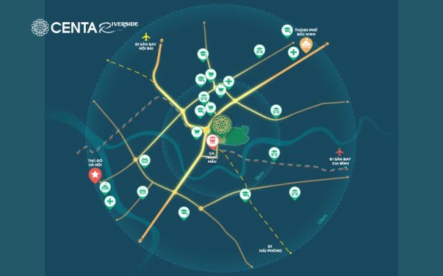 Centa Riverside sở hữu vị trí đắc địa ngay cửa ngõ Thủ đô